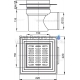 Alcaplast PP Traps horizontalais DN110 150x150/110 nerūsējošā tērauda reste APV12 slapjš/2-līmeņu kakls