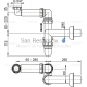 Alcaplast Space-saving wash-basin trap DN32 A434