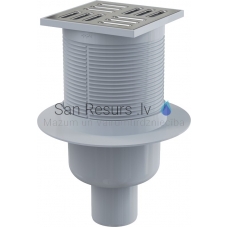 Alcaplast PP Traps vertikālais DN50 105x105/50 APV32 nerūsējošā tērauda reste kombinētajs/Smart