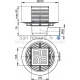 Alcaplast Floor drain 105×105/50 mm side outlet, stainless steel grid, wet odour trap APV101 