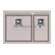 Aquasanita кухонная раковина из каменной массы DELICIA 650 Beige 65x45.5 см