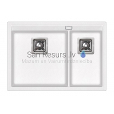 Aquasanita stone mass kitchen sink DELICIA 650 Alba 65x45.5 cm