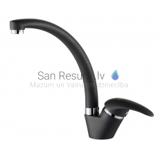 Aquasanita stone mass kitchen faucet AMBRA Black Metallic