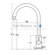 Aquasanita stone mass kitchen faucet SABIADUO Black Metallic