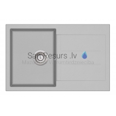 Aquasanita кухонная раковина из каменной массы TESA 800 Argent 78x50 см