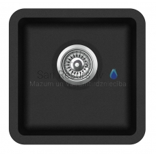 Aquasanita кухонная раковина из каменной массы ARCA 400 Black Metallic 38x38 см