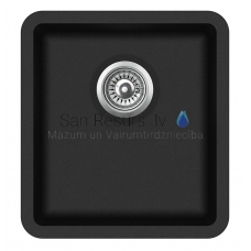 Aquasanita кухонная раковина из каменной массы ARCA 400 Black Metallic 42x46 см