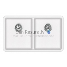 Aquasanita stone mass kitchen sink ARCA 800 Alba 81x48 cm