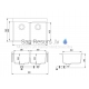 Aquasanita stone mass kitchen sink ARCA 850 Alba 84x56 cm