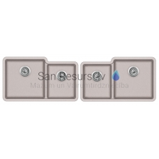 Aquasanita кухонная раковина из каменной массы ARCA 800 Beige 81x48 см L/R