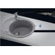 Aquasanita stone mass kitchen sink CLARUS 600 Alba 58x47 cm
