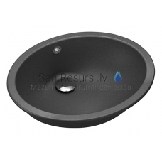 Aquasanita раковина BQC49 Black Metallic 493x416