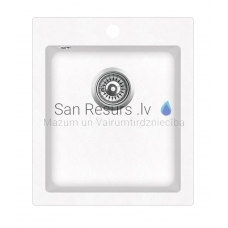 Aquasanita stone mass kitchen sink SIMPLEX 425 Alba 42.5x50 cm