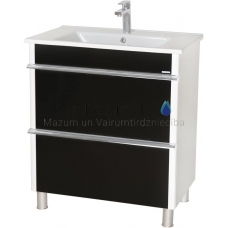 Aqua Rodos Parīze  85 spintelė su kriaukle  (juoda)
