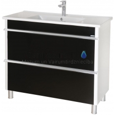 Aqua Rodos Parīze 100 spintelė su kriaukle  (juoda)