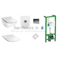 KFA MERO WATER CLEAN įmontuojamas tualeto komplektas su klozeto dangčiu Soft Close