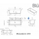 BLU akmens masas vanna PEGASUS 1600