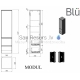 BLU aukšta spinta MODUL 350x345x1419 (Lily white)