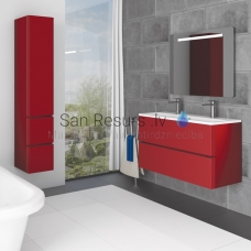 BLU aukšta spinta ARTE 350x328x1550 (Coral red)