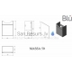 BLU mēbeļu komplekts MASSA 459x270x600 (Coconut white)