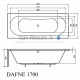 BLU acrylic rectangular bathtub DAFNE 1700x700