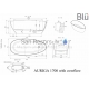 BLU akmens masas vanna AURIGA 1700 ar pārplūdi