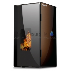 BURNIT centrālapkures granulu kamīns-krāsns VISION 13kW (Coffe Brown)
