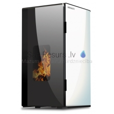 BURNIT centrālapkures granulu kamīns-krāsns VISION 13kW (Swan White)