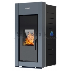 BURNIT centrālapkures granulu kamīns-krāsns TREND 11kW (Anthracite Grey)