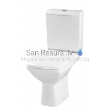 CERSANIT CARINA 011 WC tualetes pods horizontalais izvads sienā ar cieto vāku