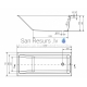 CERSANIT rectangular acrylic bathtub CREA 170x75