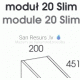 Elita papildoma lentyna LOOK SLIM 20 baltas