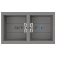 ELLECI akmens masas virtuves izlietne SMART 450 Gaiši pelēks 86x51.5 cm