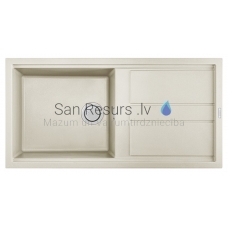 ELLECI akmens masas virtuves izlietne BEST 480 Bianco Antico 100x51 cm