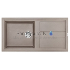 ELLECI akmens masas virtuves izlietne BEST 480 Tortora 100x51 cm