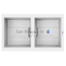 ELLECI akmens masas virtuves izlietne SMART 450 Balts 86x51.5 cm