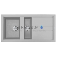 ELLECI akmens masas virtuves izlietne BEST 475 Aluminium 100x51 cm