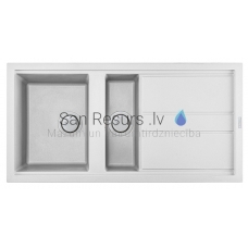 ELLECI akmens masas virtuves izlietne BEST 475 Bianco 100x51 cm