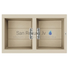 ELLECI akmens masas virtuves izlietne SMART 450 Champagne 86x51.5 cm