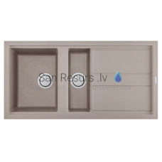 ELLECI akmens masas virtuves izlietne BEST 475 Tortora 100x51 cm