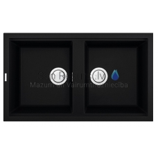 ELLECI akmens masas virtuves izlietne BEST 450 Melns 86x51 cm