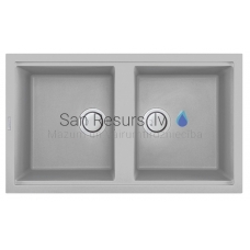 ELLECI akmens masas virtuves izlietne BEST 450 Aluminium 86x51 cm