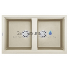 ELLECI akmens masas virtuves izlietne BEST 450 Bianco Antico 86x51 cm