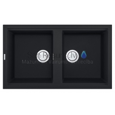 ELLECI akmens masas virtuves izlietne BEST 450 Antracite 86x51 cm