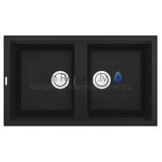 ELLECI akmens masas virtuves izlietne BEST 450 Nero 86x51 cm