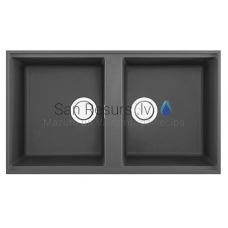 ELLECI akmens masas virtuves izlietne BEST 450 UNDERMOUNT Tumši pelēks 83.6x48.8 cm