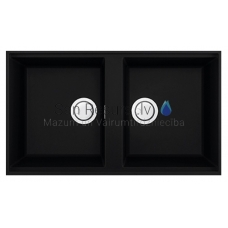 ELLECI akmens masas virtuves izlietne BEST 450 UNDERMOUNT Melns 83.6x48.8 cm