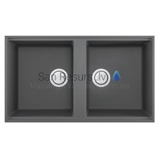 ELLECI akmens masas virtuves izlietne BEST 450 UNDERMOUNT Titanium 83.6x48.8 cm