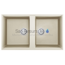 ELLECI akmens masas virtuves izlietne BEST 450 UNDERMOUNT Bianco Antico 83.6x48.8 cm