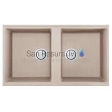ELLECI akmens masas virtuves izlietne BEST 450 UNDERMOUNT Avena 83.6x48.8 cm